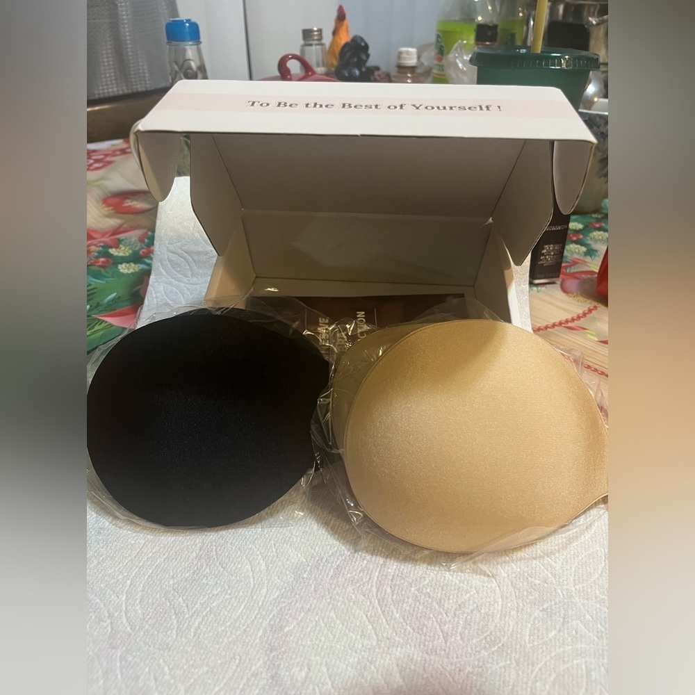 Black and Tan Adhesive Bra Cups